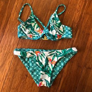 Tropical Bikini Top and Bottom